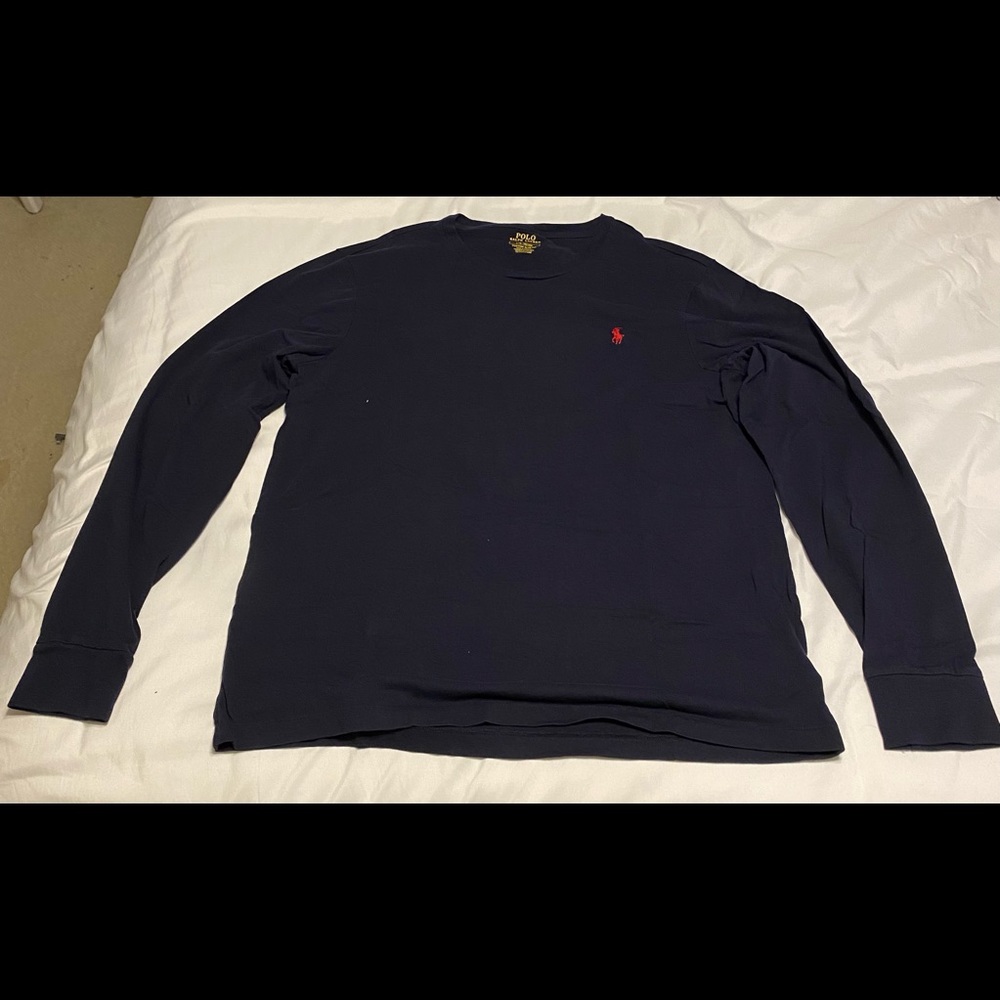 Long sleeve “custom slim fit” polo shirt